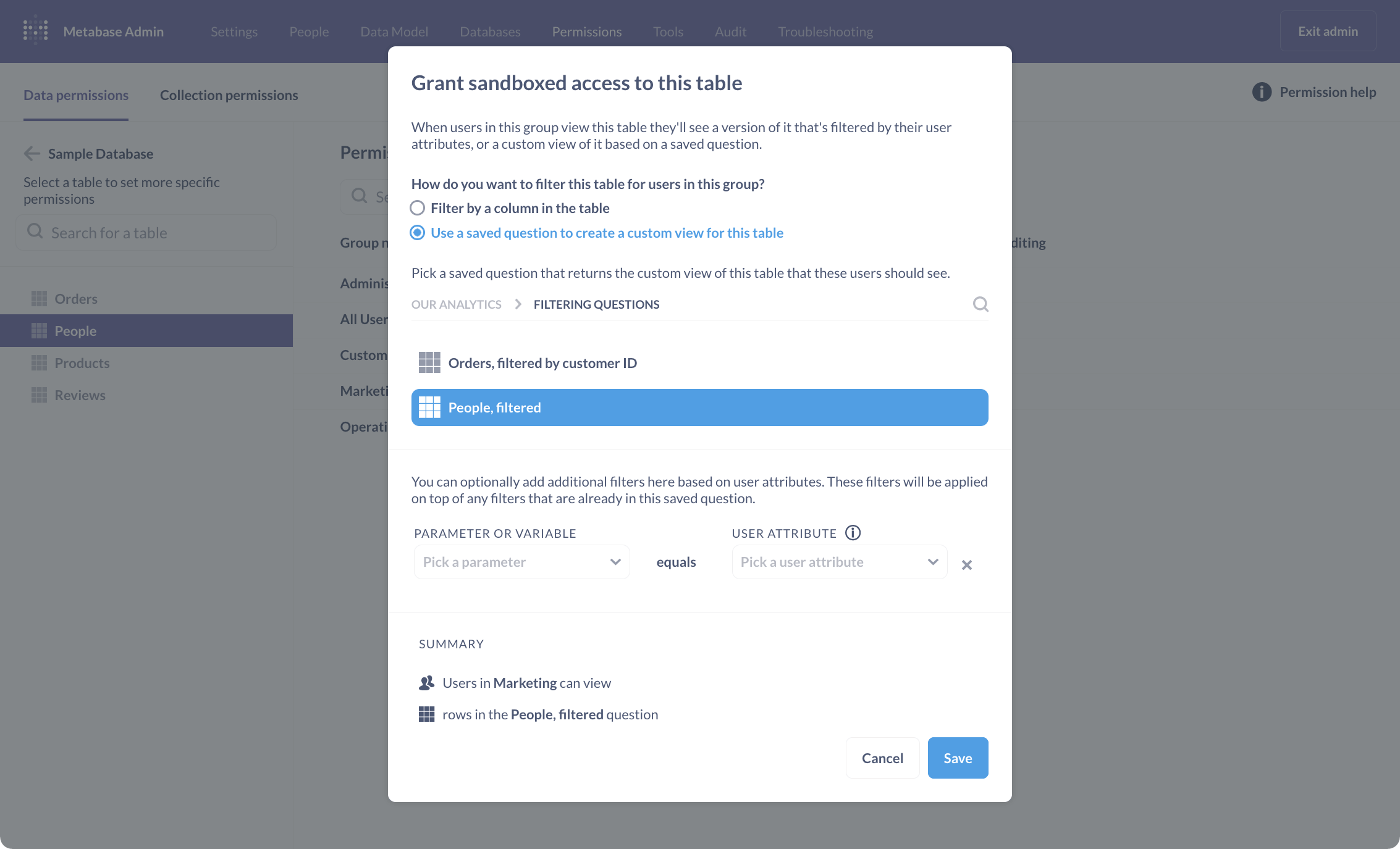 Sandbox options