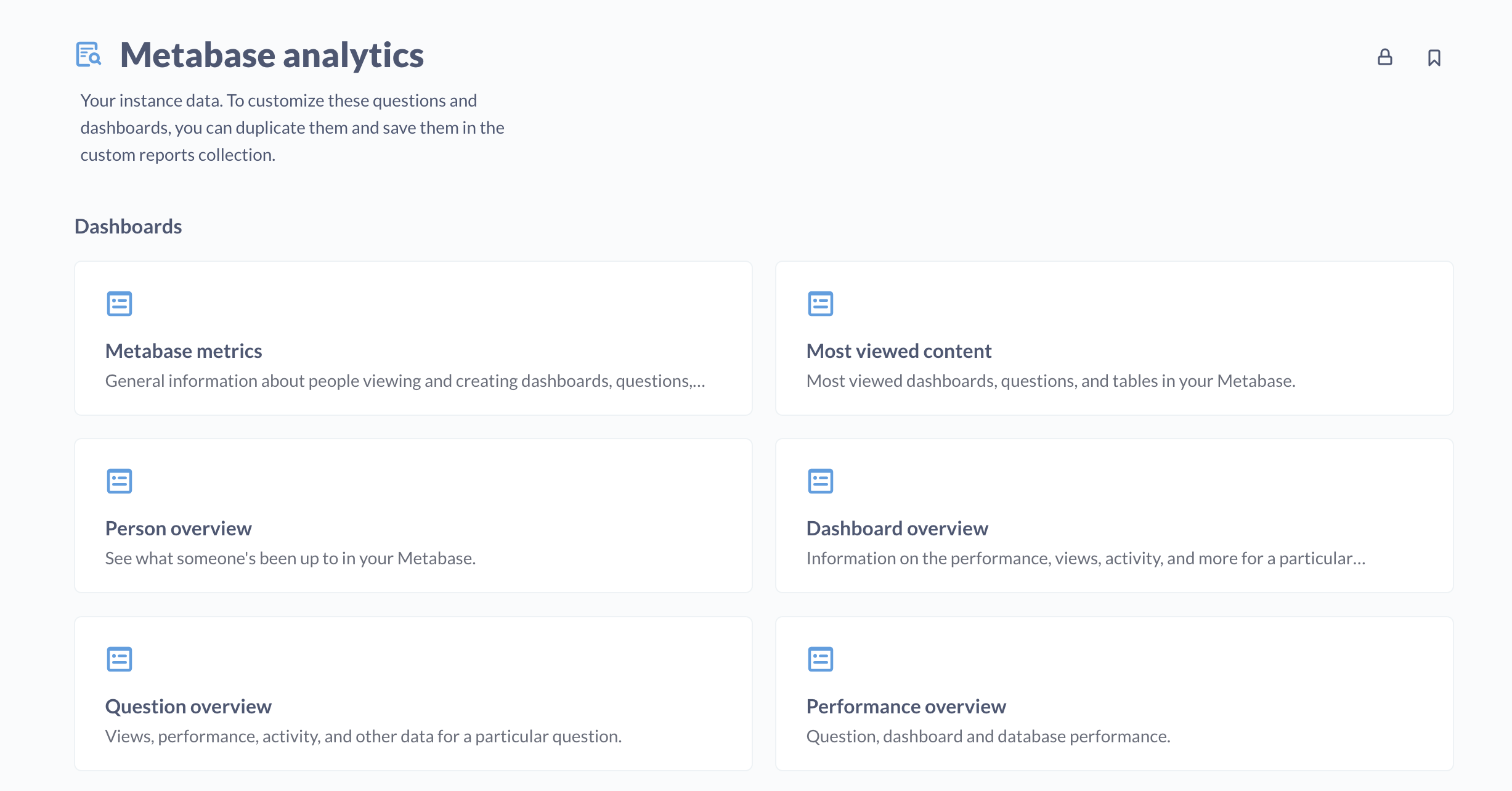 Glarus BI analytics collection