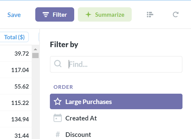 Сегмент в выпадающем списке