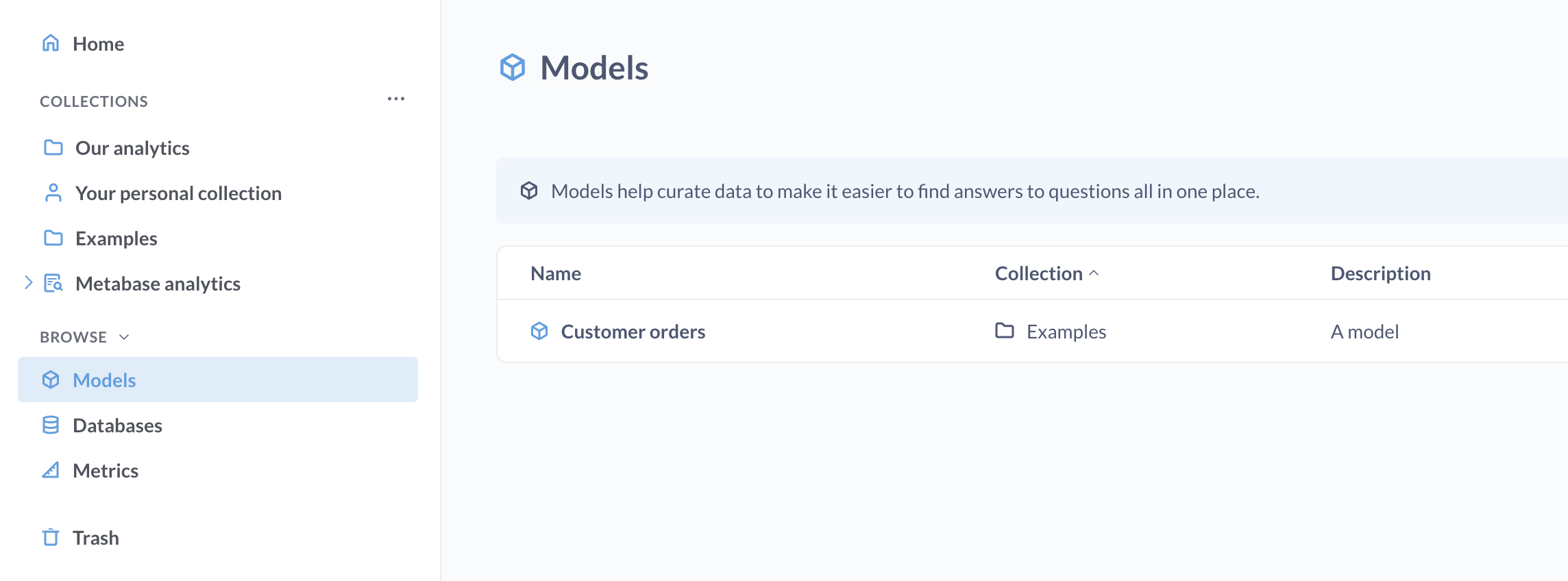 Просмотр баз данных