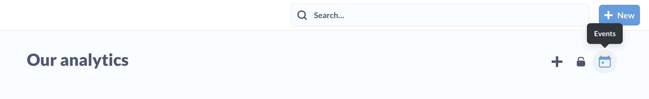 В коллекции просмотрите или добавьте события, щёлкнув значок календаря
