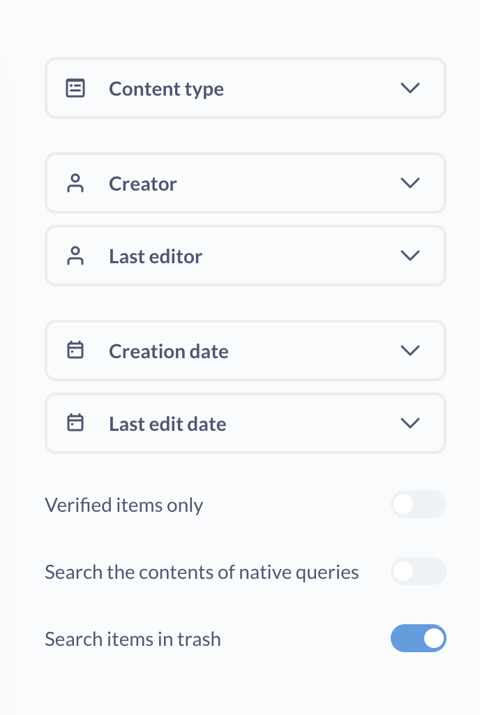 Поиск в корзине
