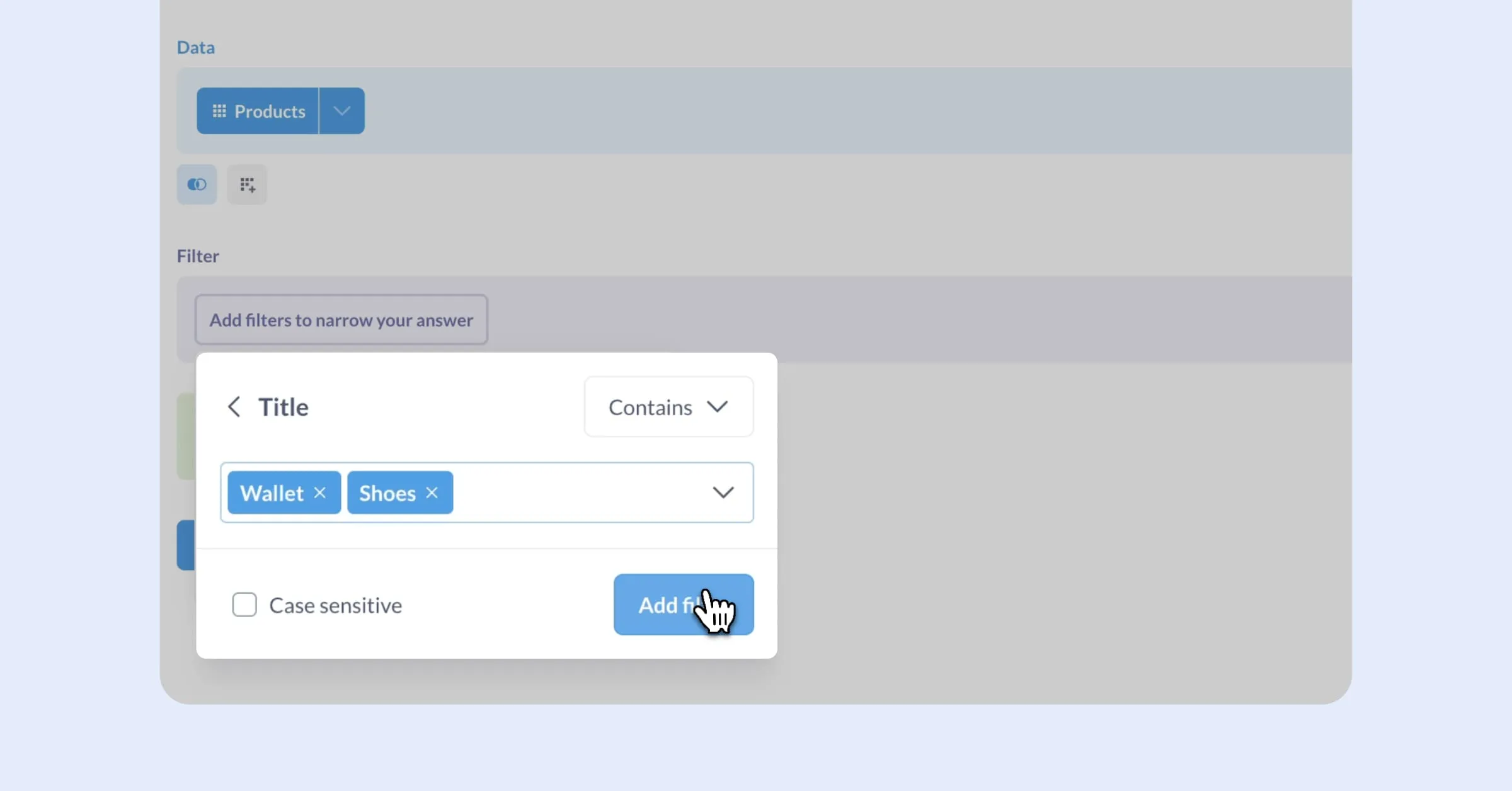 Множественный выбор в Contains
