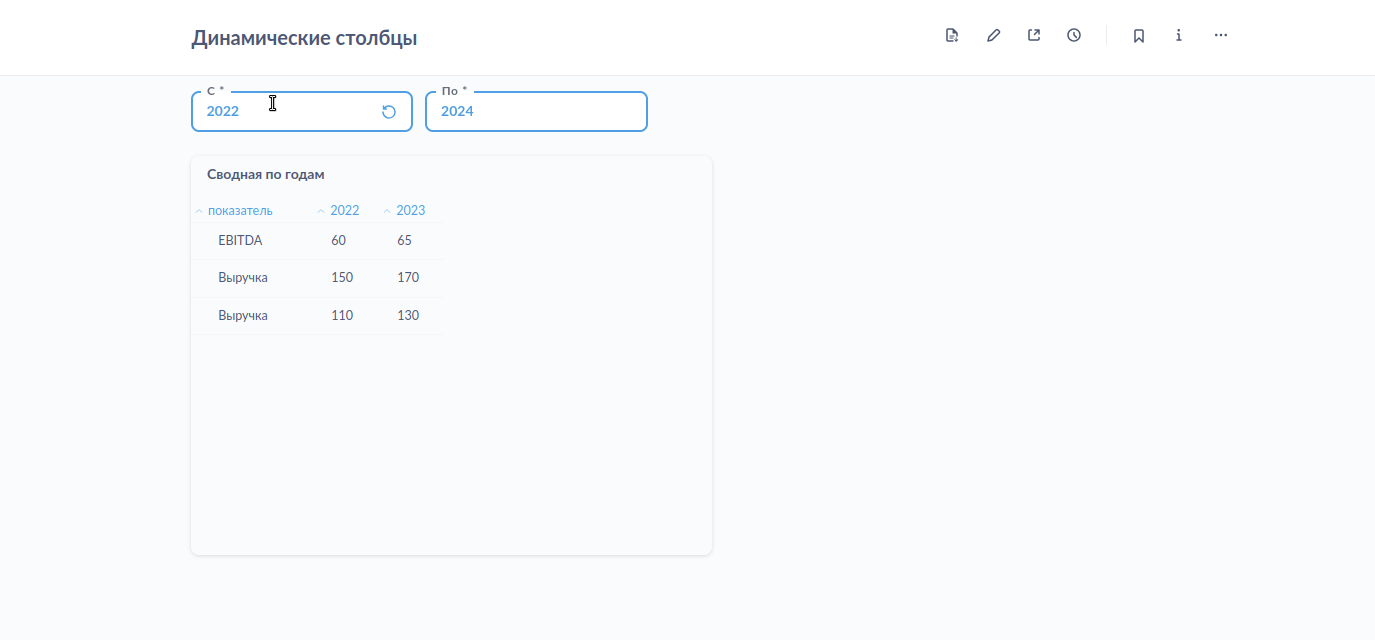 Динамические столбцы в действии