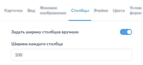 Одна ширина для всех столбцов