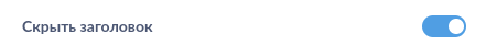 Скрытие заголовка виджета