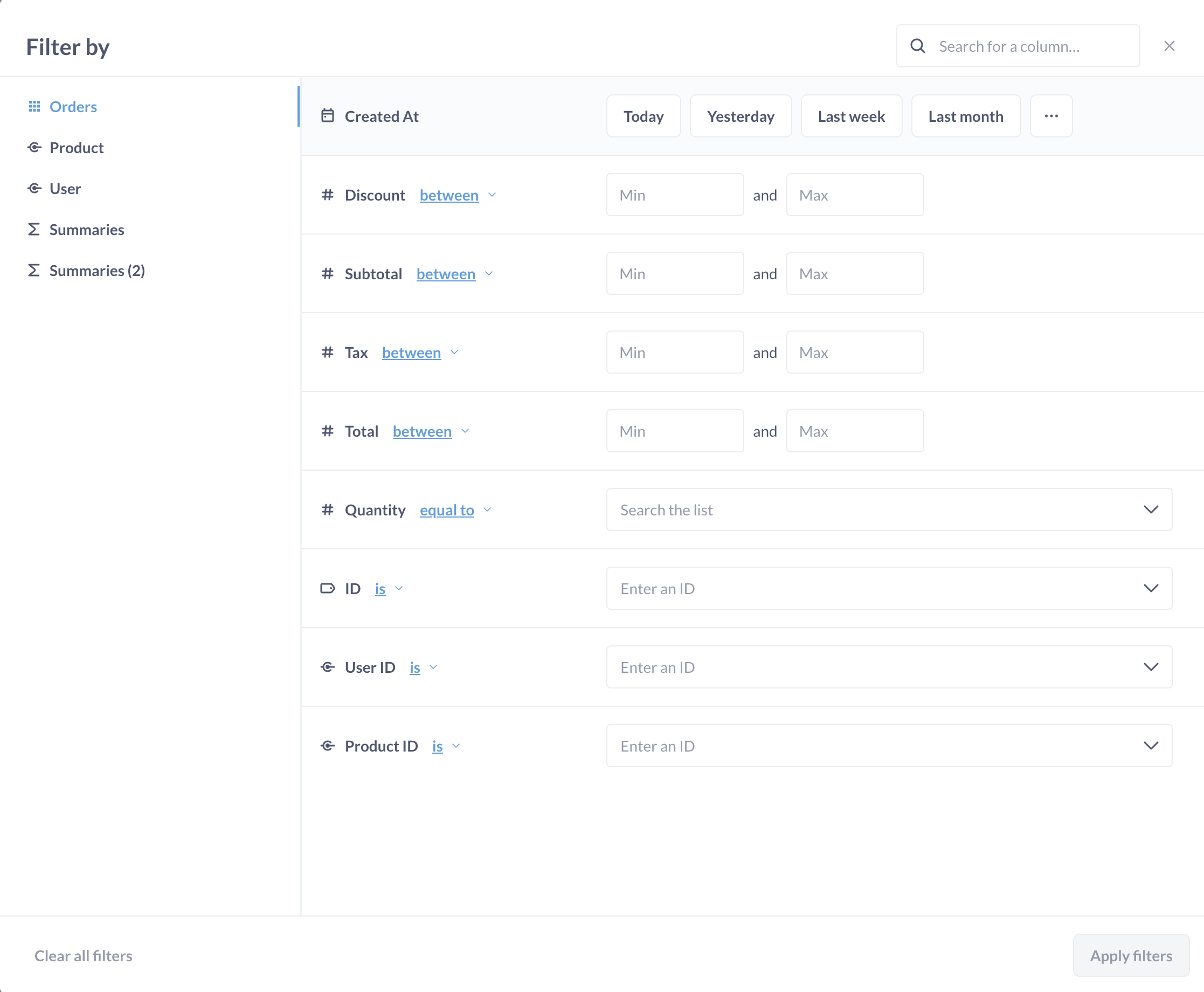 Множественный фильтр